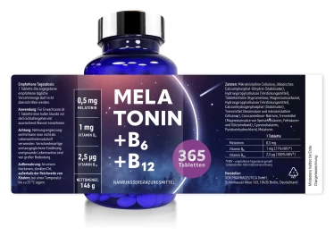 Melatonin + B6 + B12 Tabletten